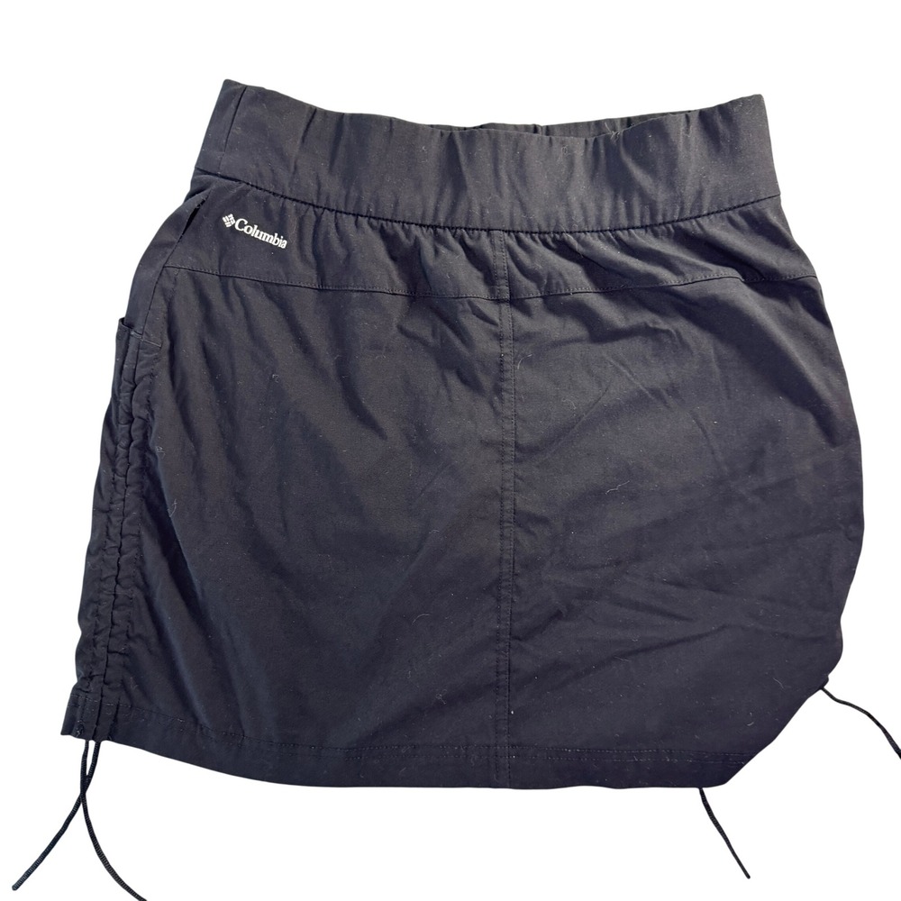 Columbia Anytime Casual Skort Black Ruched Side Cinch Hiking Skirt XK1338 Small